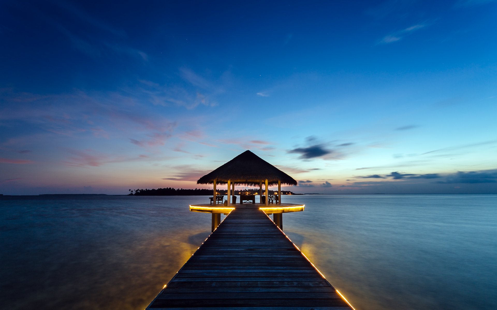 kihaadhuffaru isola maldive paesaggio tramonto bungalow oceano resort