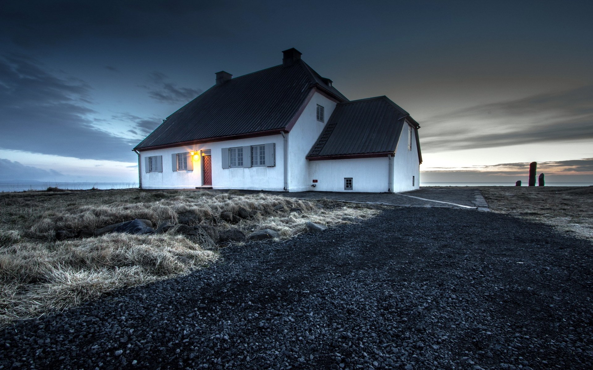 island gullbringusysla celtiarnarnes haus landschaft