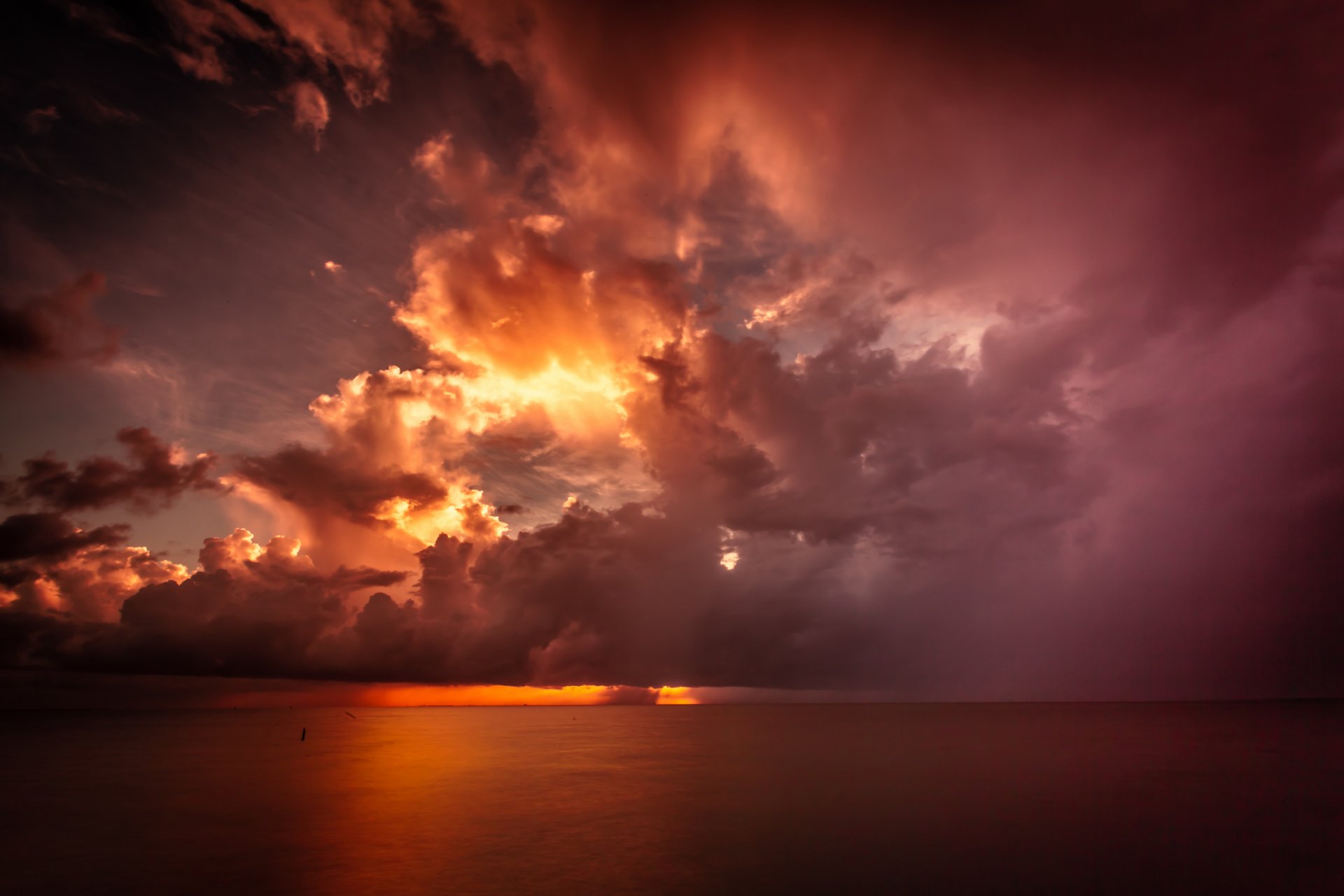 ozean dämmerung wolken zyklon