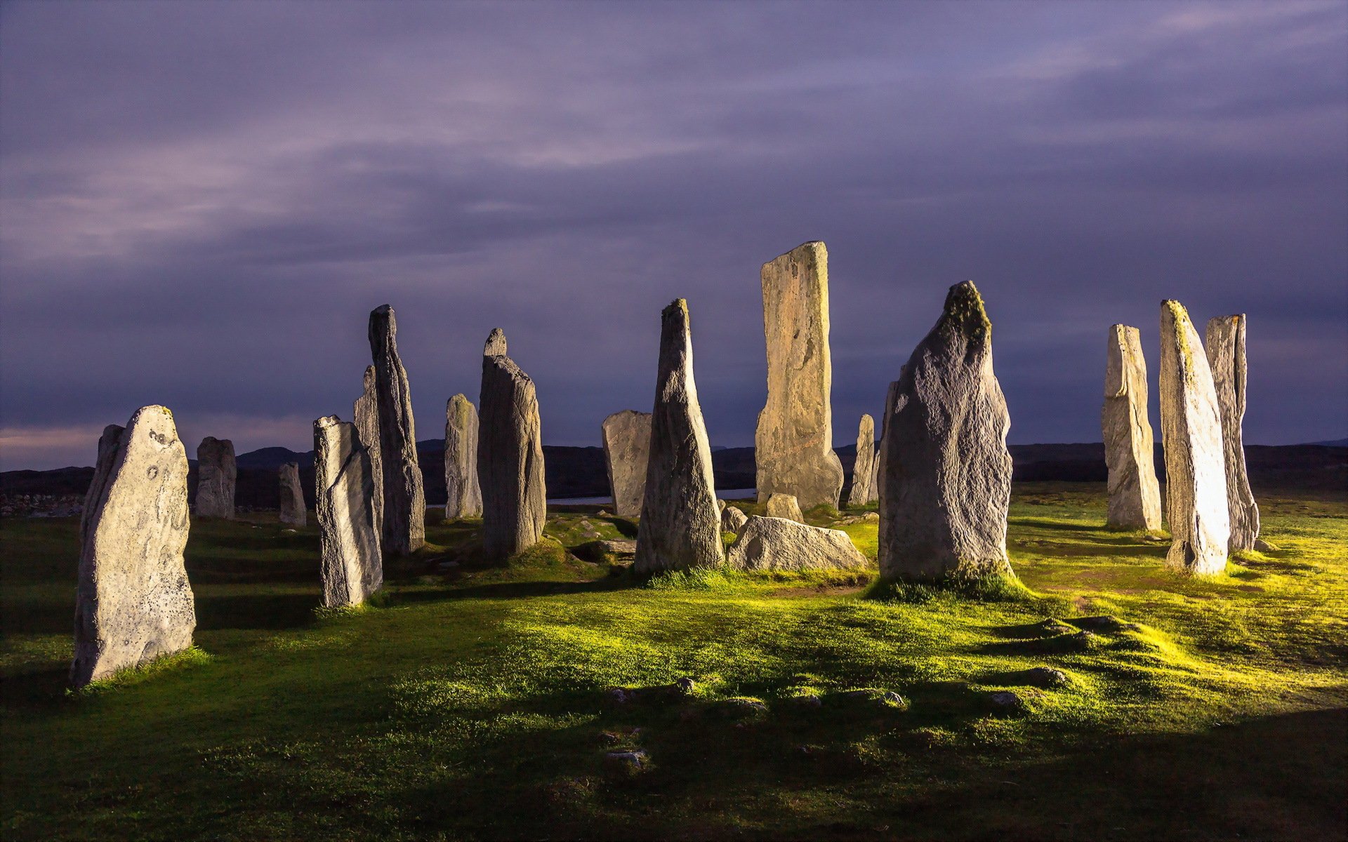 piedras noche paisaje