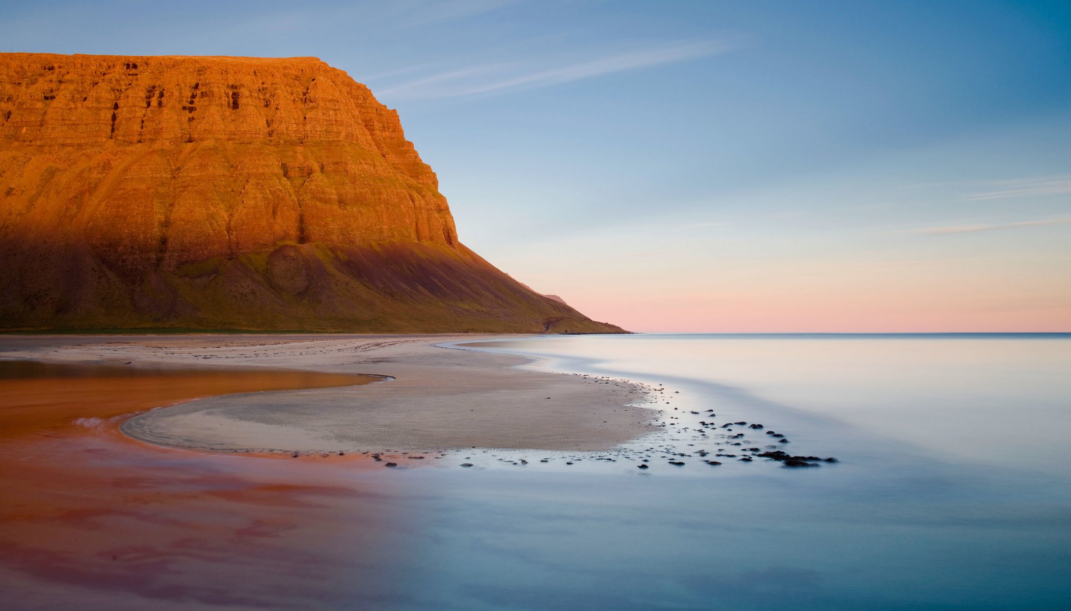 berg wasser himmel sand horizont