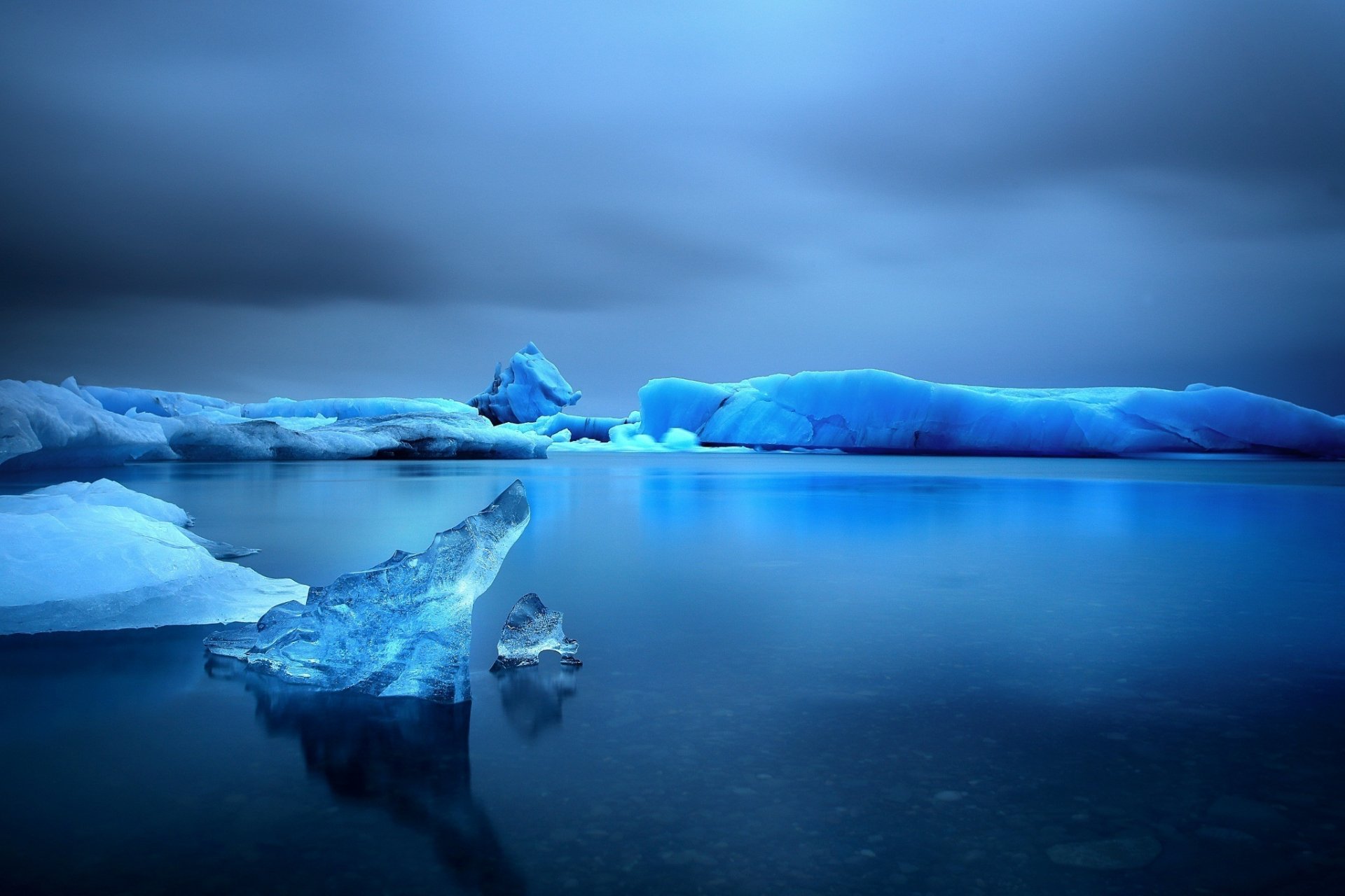 winter snow lake next water sea sky twilight ice evening hd