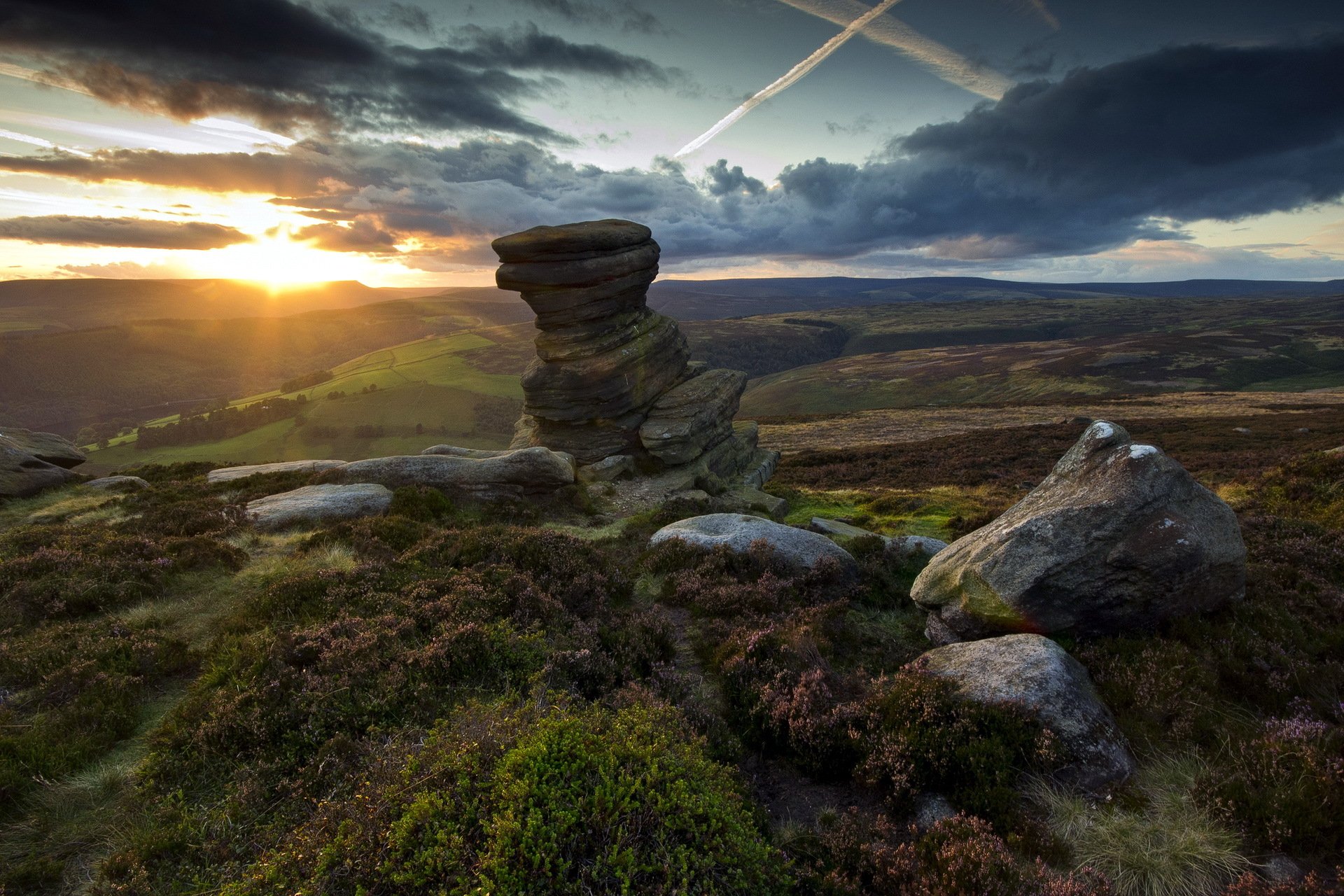 unset stones landscape