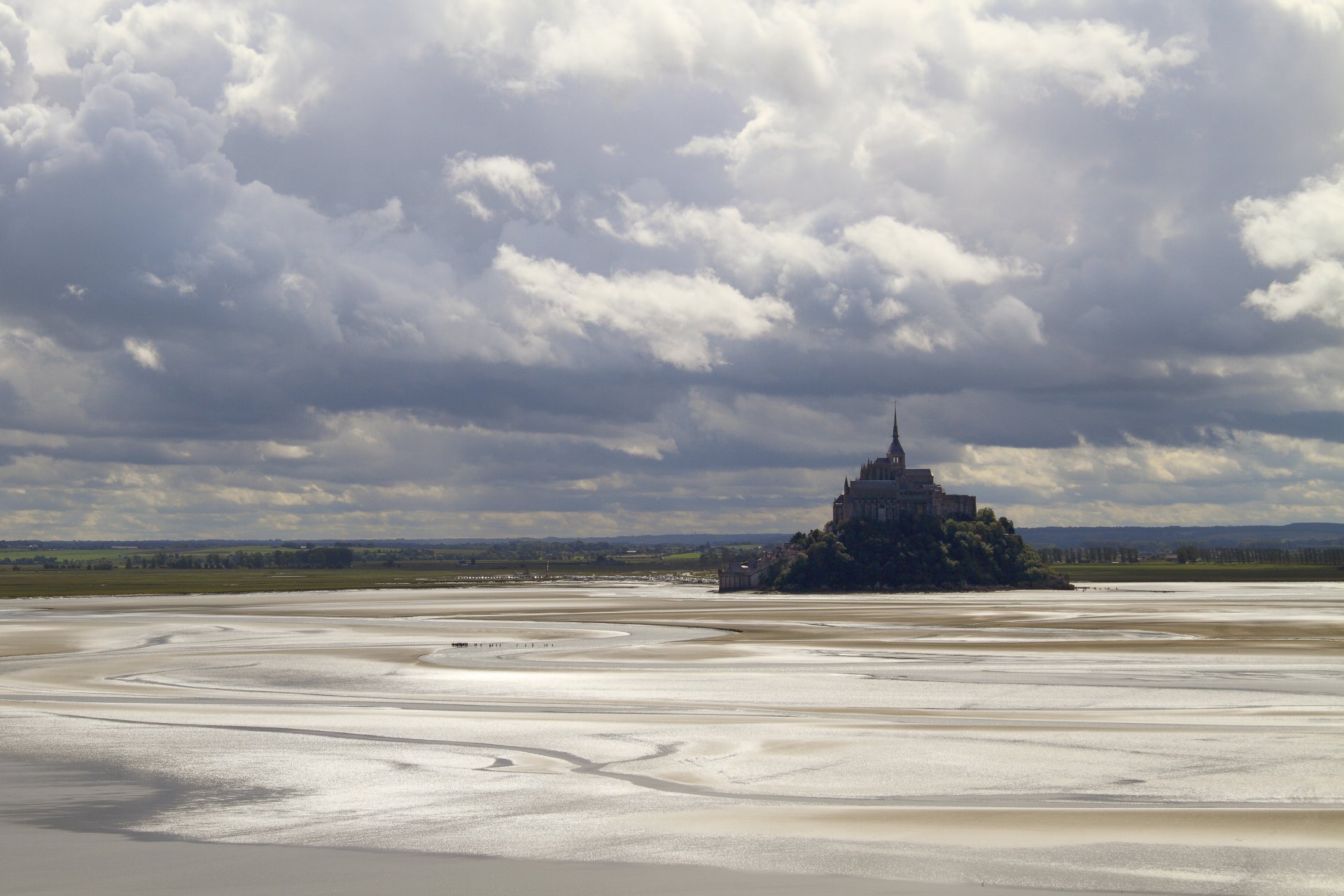 france normandy island mont-saint-michel tide