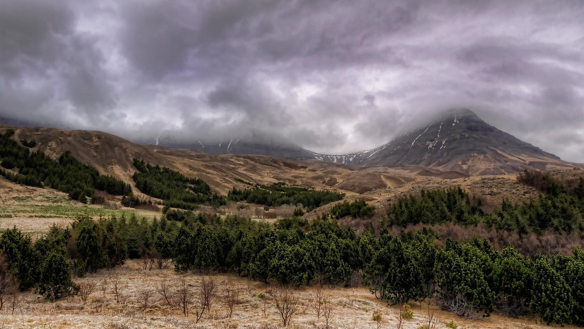 naturaleza bosque montañas clima nubes nubes