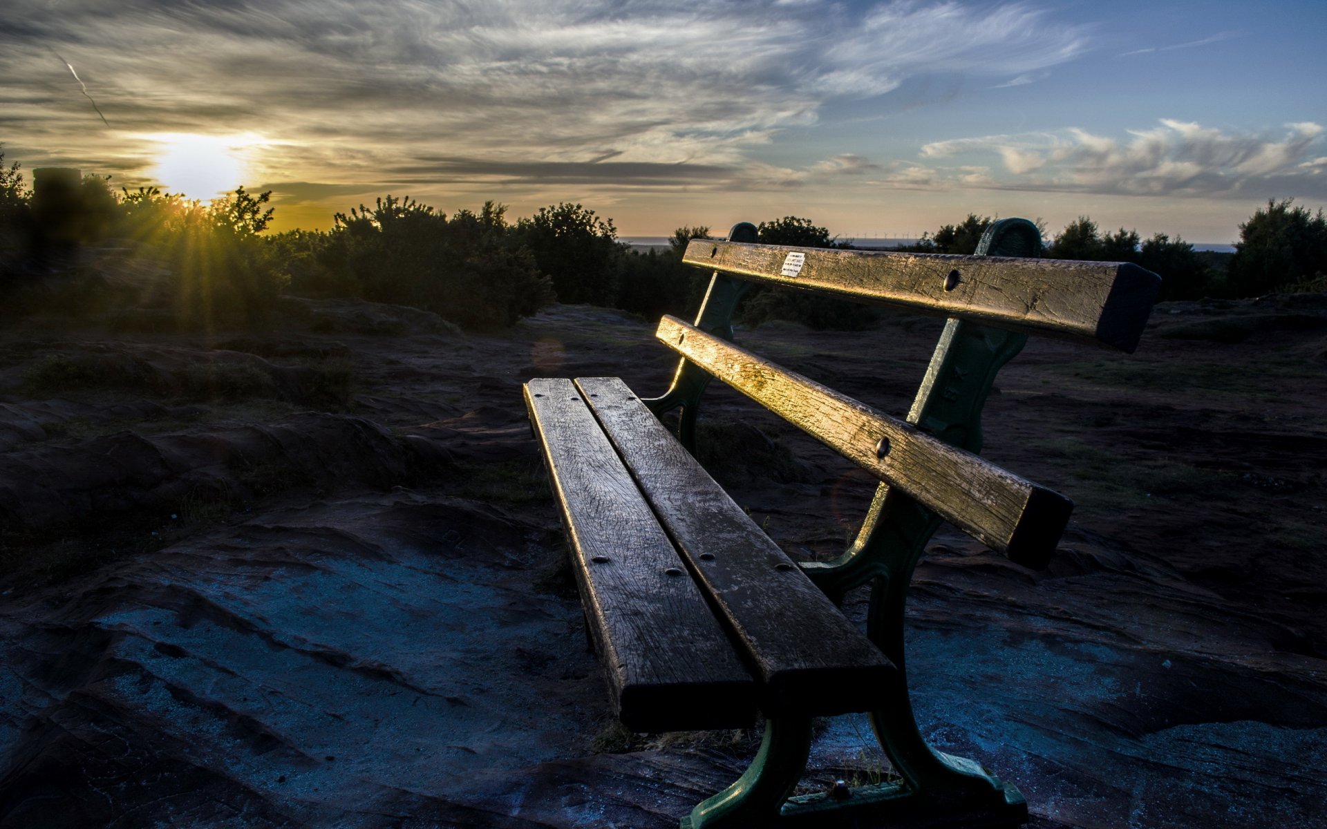 matin banc lumière