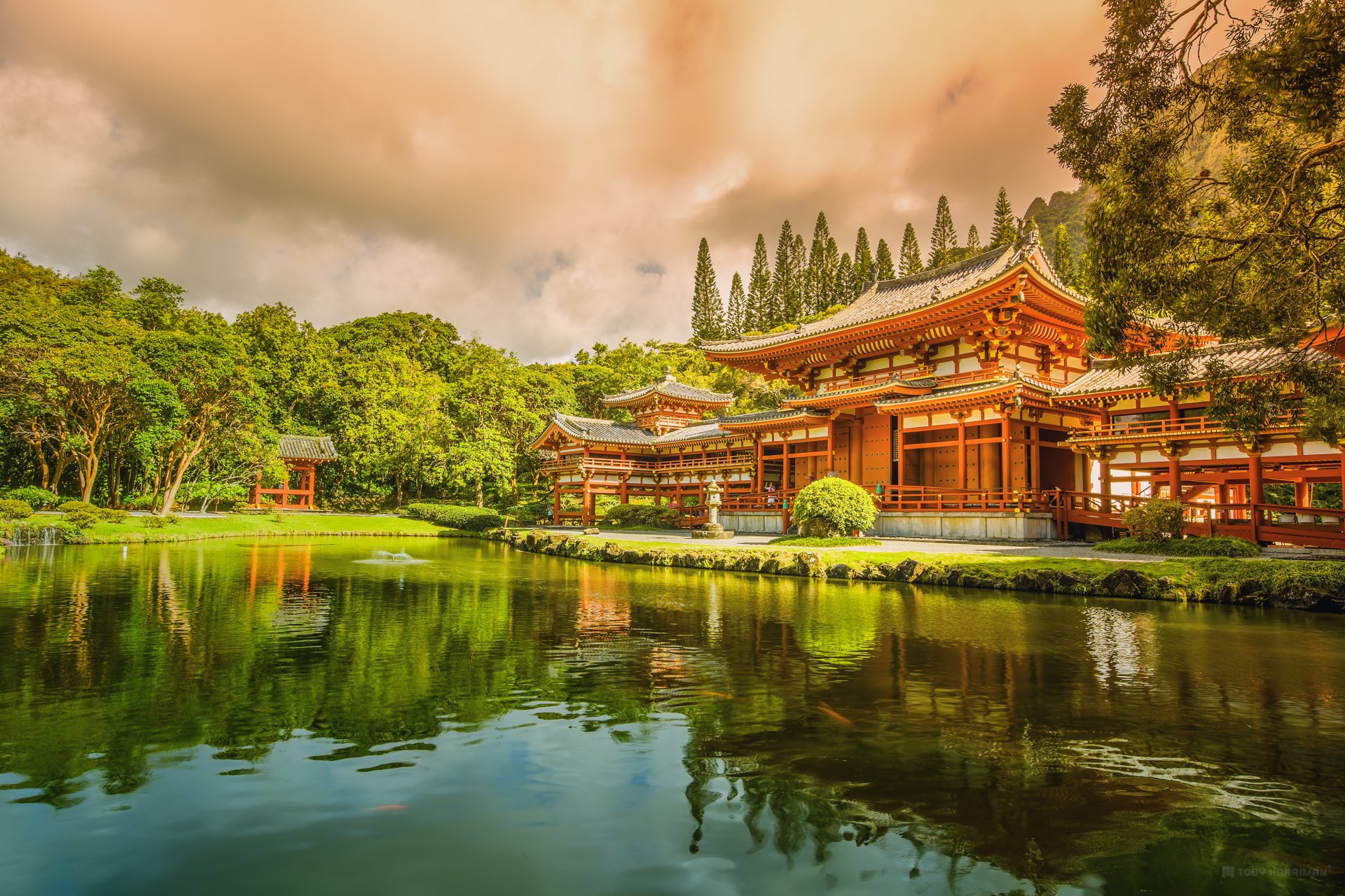 hawaii oahu-insel tempel buddhistisch