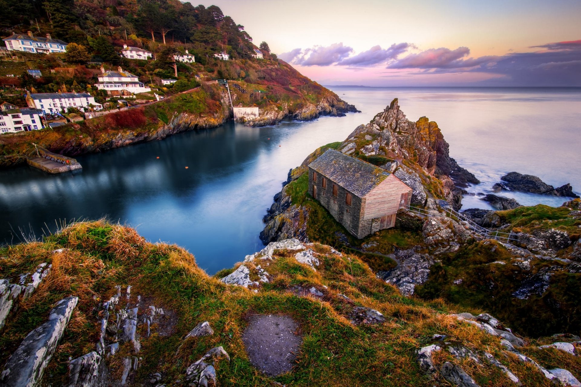 rock sea landscape beach house