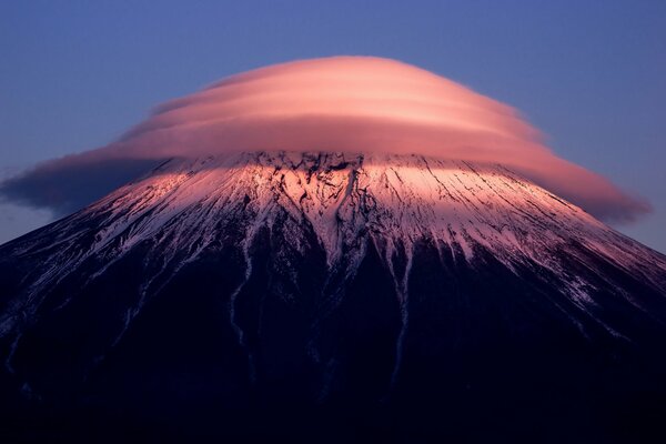 Haze over the mountain in the blue sky