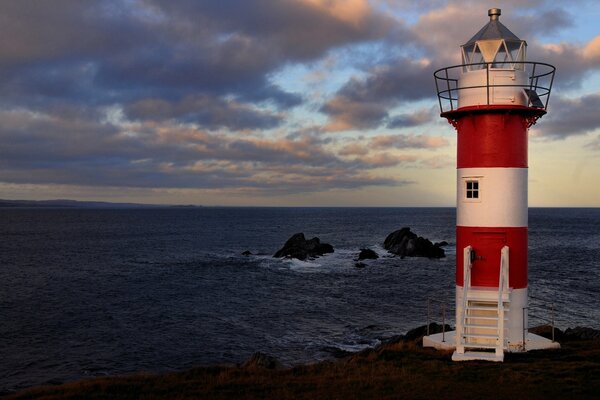 Lighthouse in the Atlantic Ocean in Canada