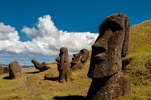 A statue in Chile. to Beautiful Easter Island