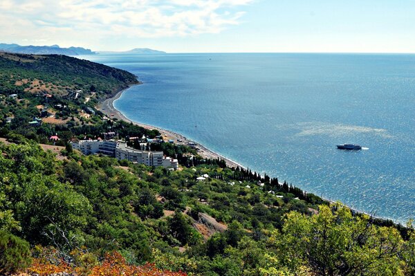 Beautiful bay on the seashore