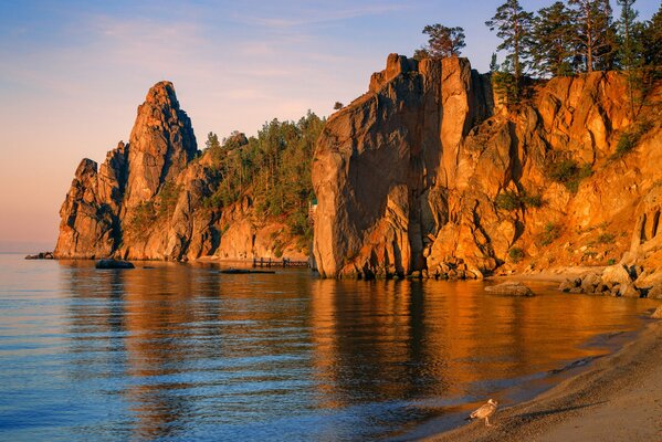 Russia, rocks near Lake Baikal