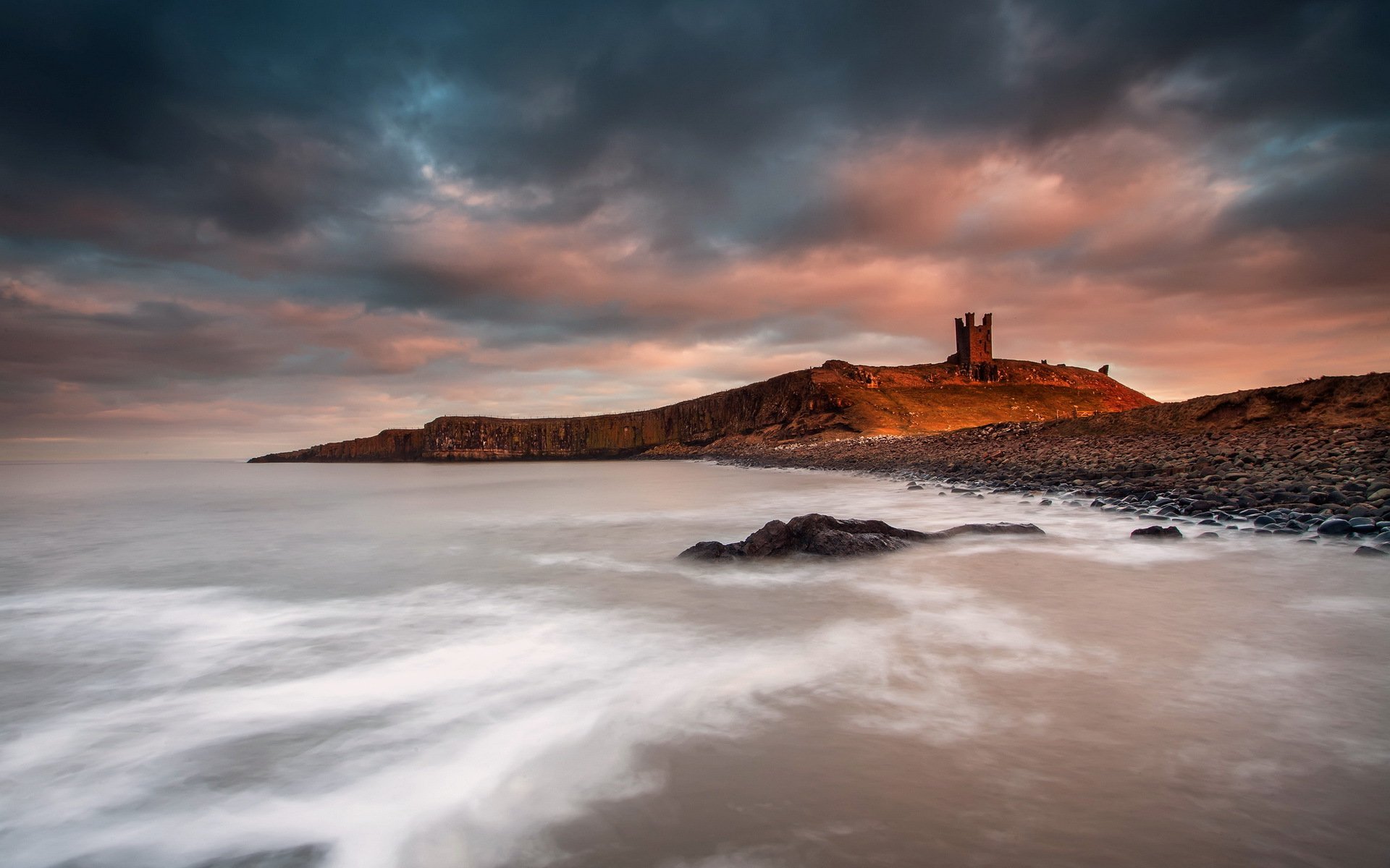 england craster sea landscape