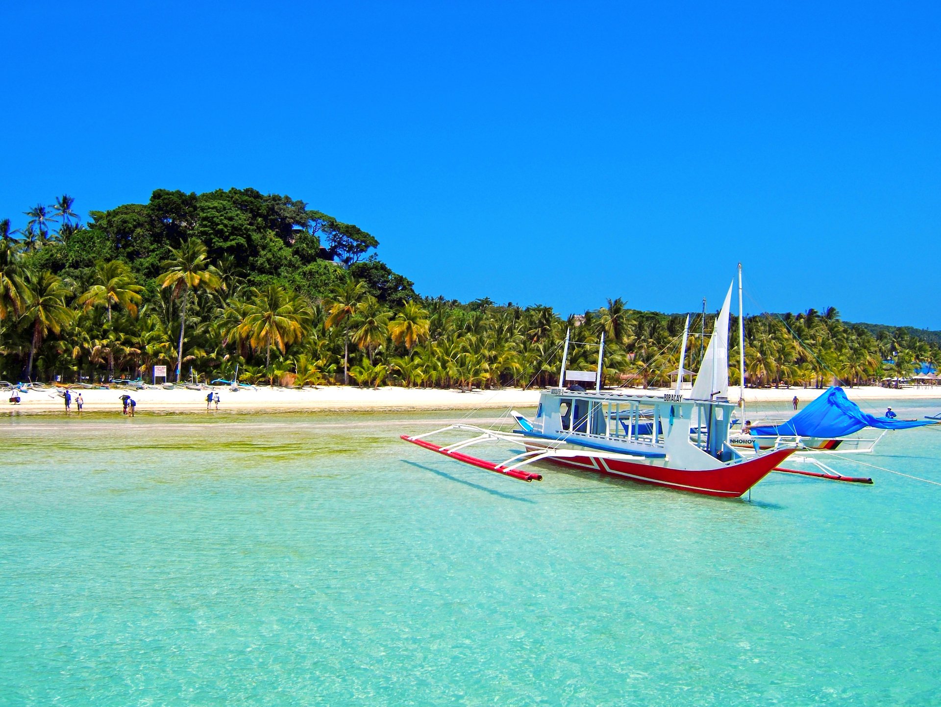 ky sea beach boat sand island palm