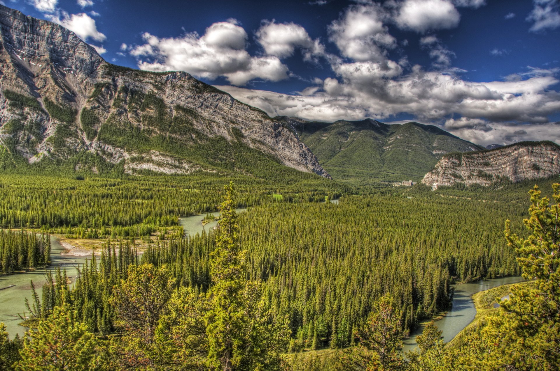 park kanada berge wald landschaft alberta banff hdr natur foto