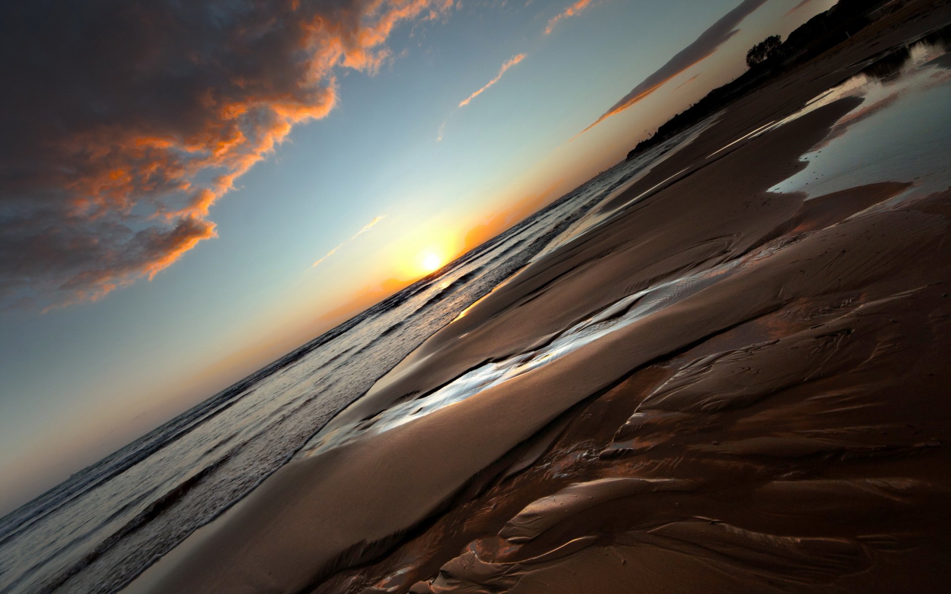 coucher de soleil mer ciel paysage