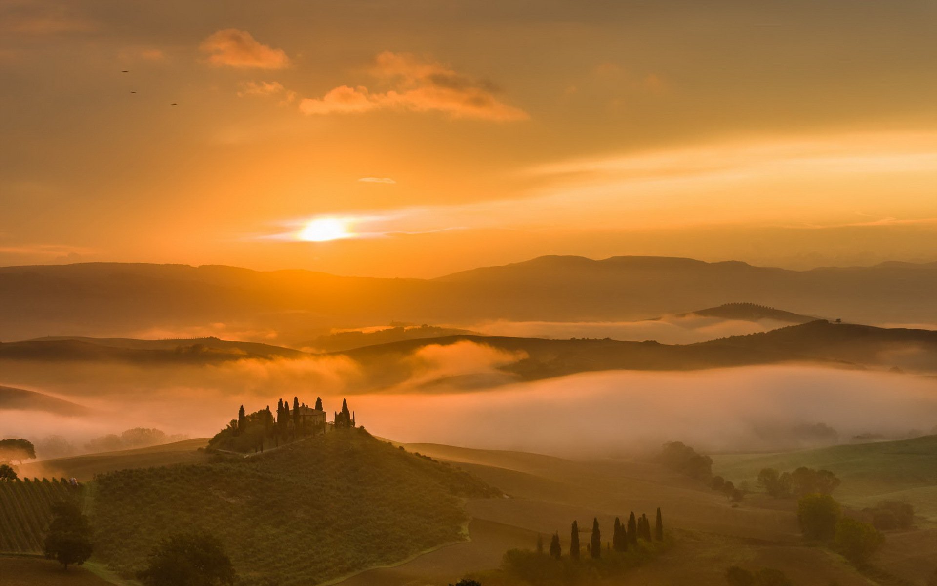 toskana am morgen belvedere