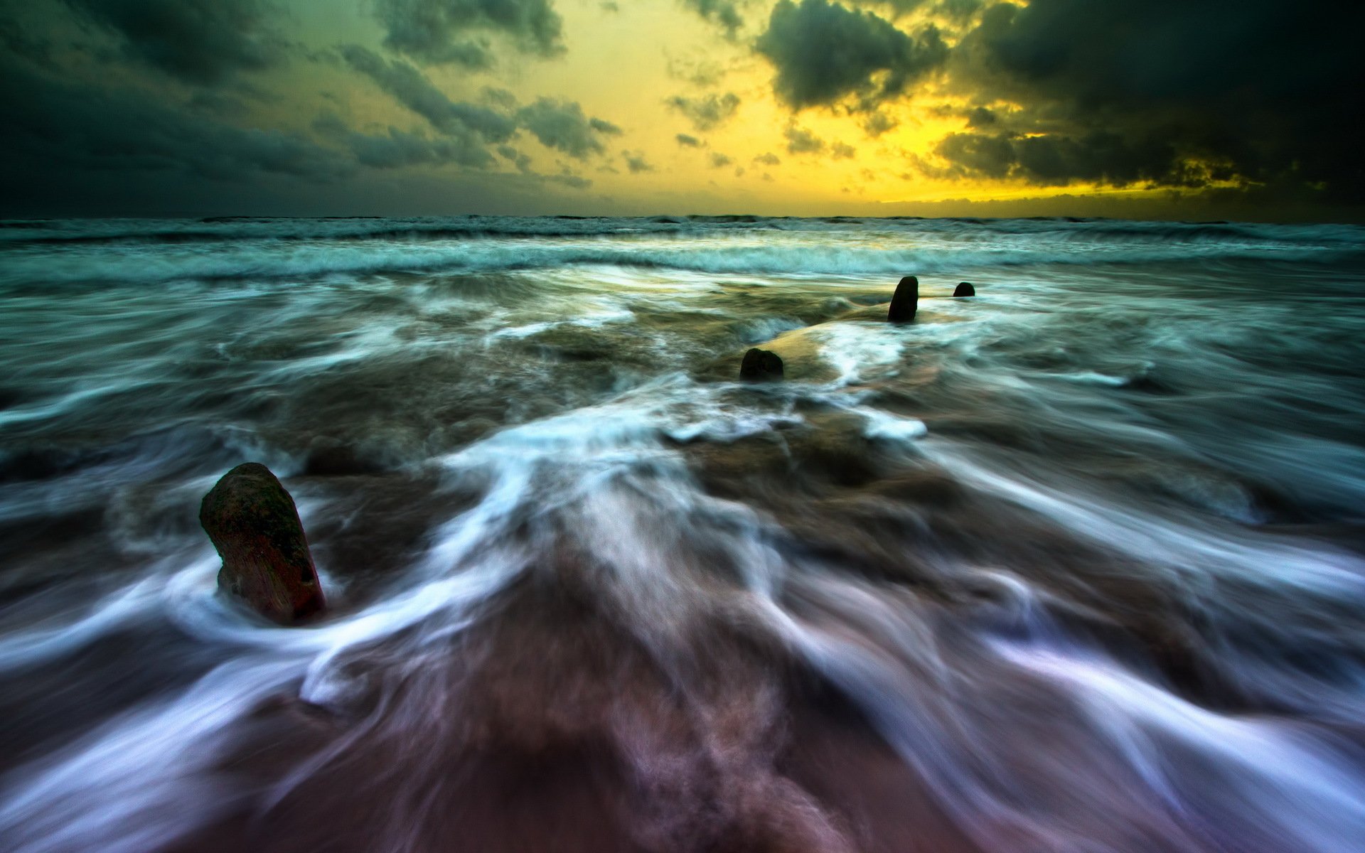 westward ho north devon england sea night landscape