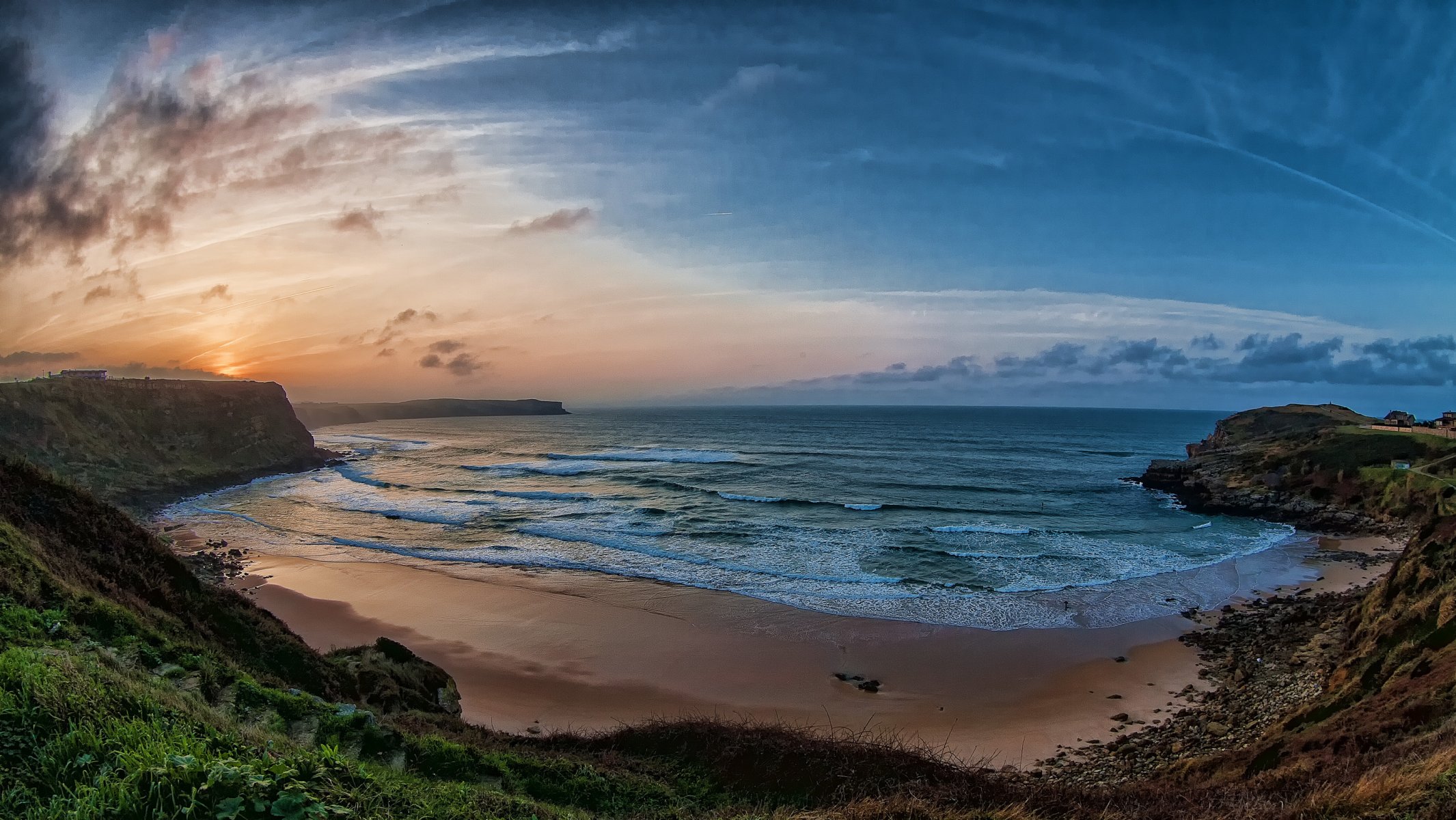 meer bucht strand morgen morgendämmerung