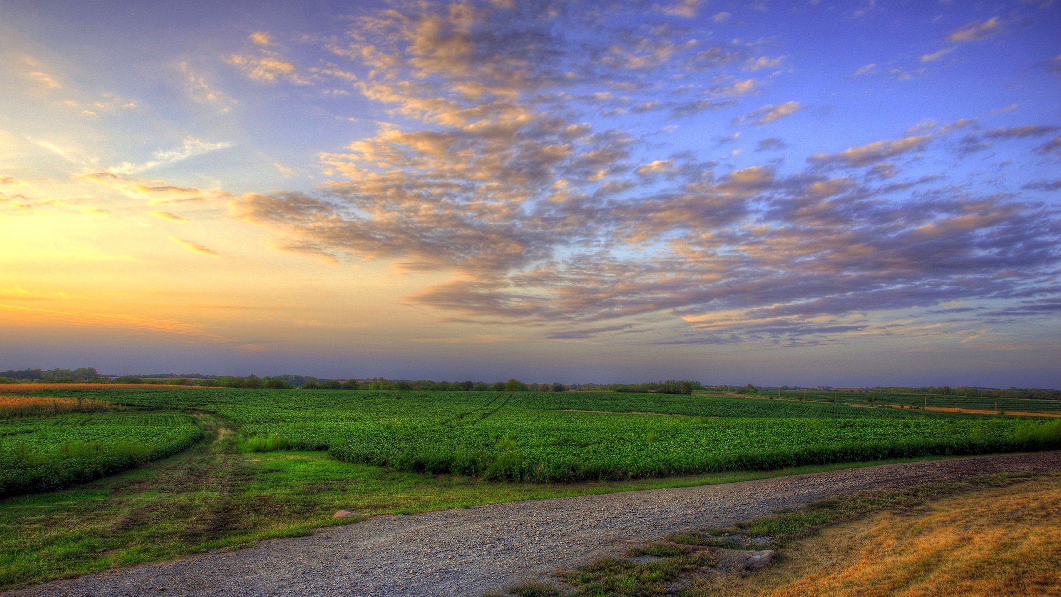 cielo nuvole tramonto campo strada