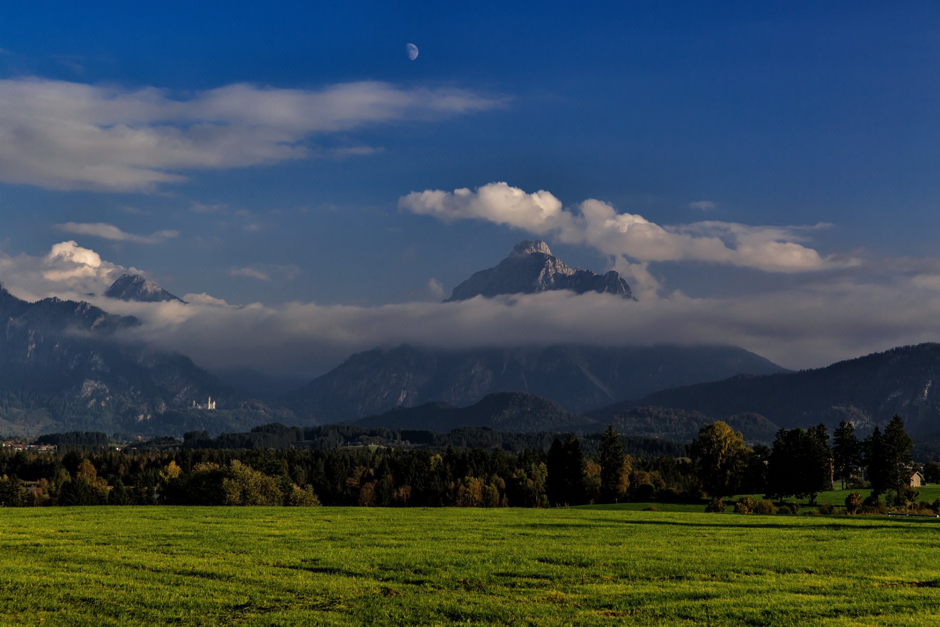 германия баварский баварский пейзаж гора mountain säuling замок замок нойшванштайн осень горы горы säuling