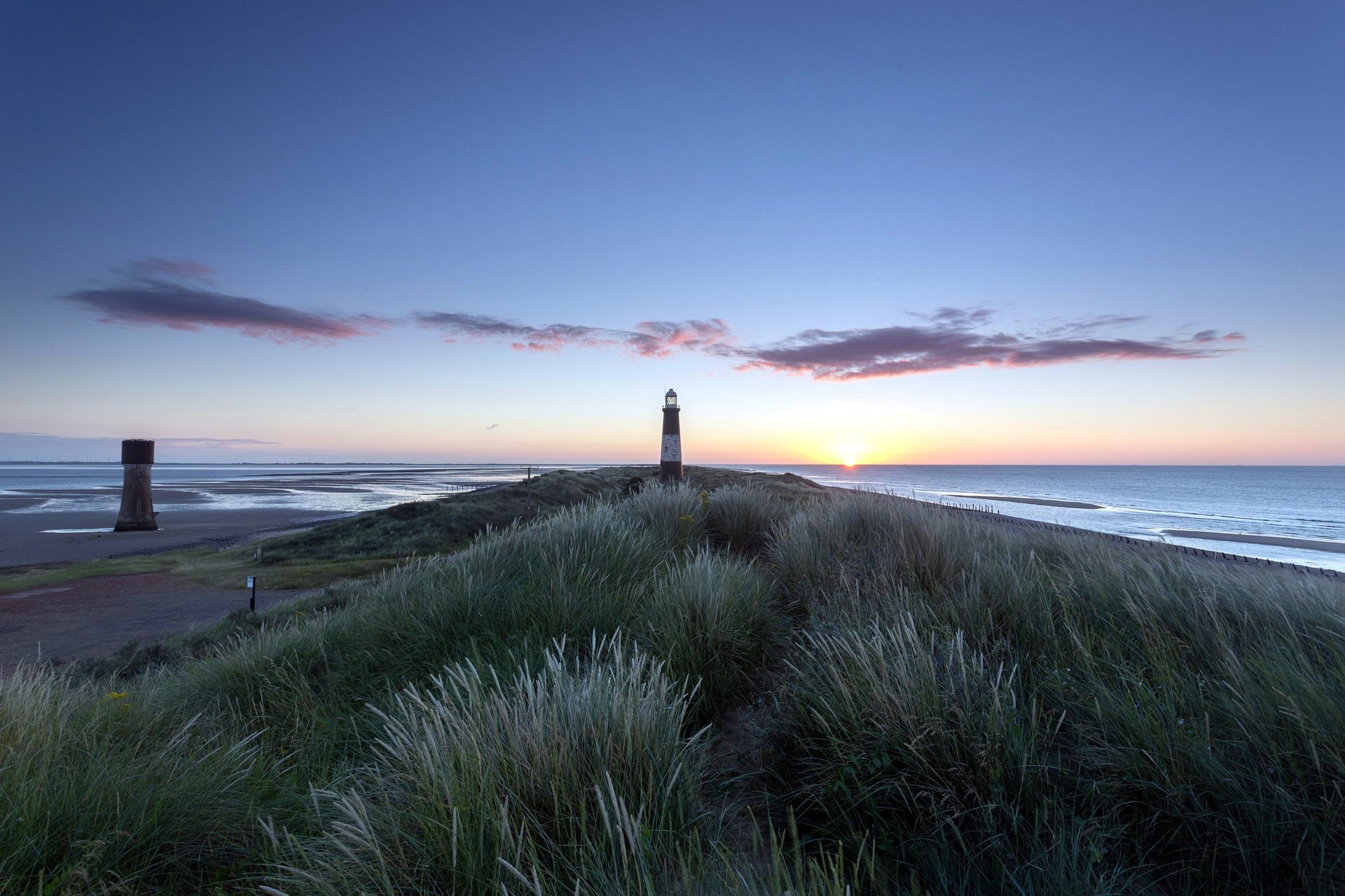 matin mer phare paysage