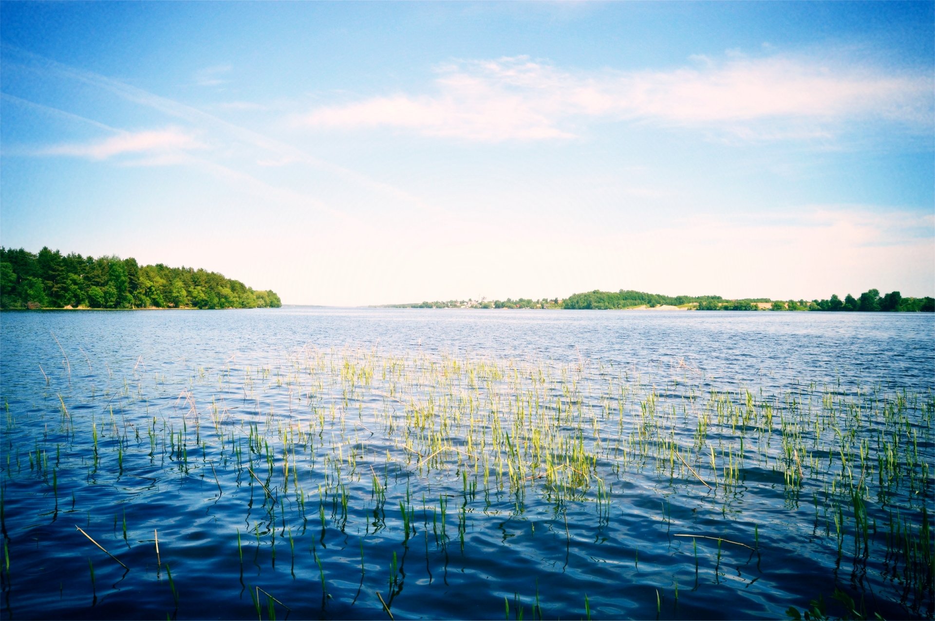 russia river nature volga sky