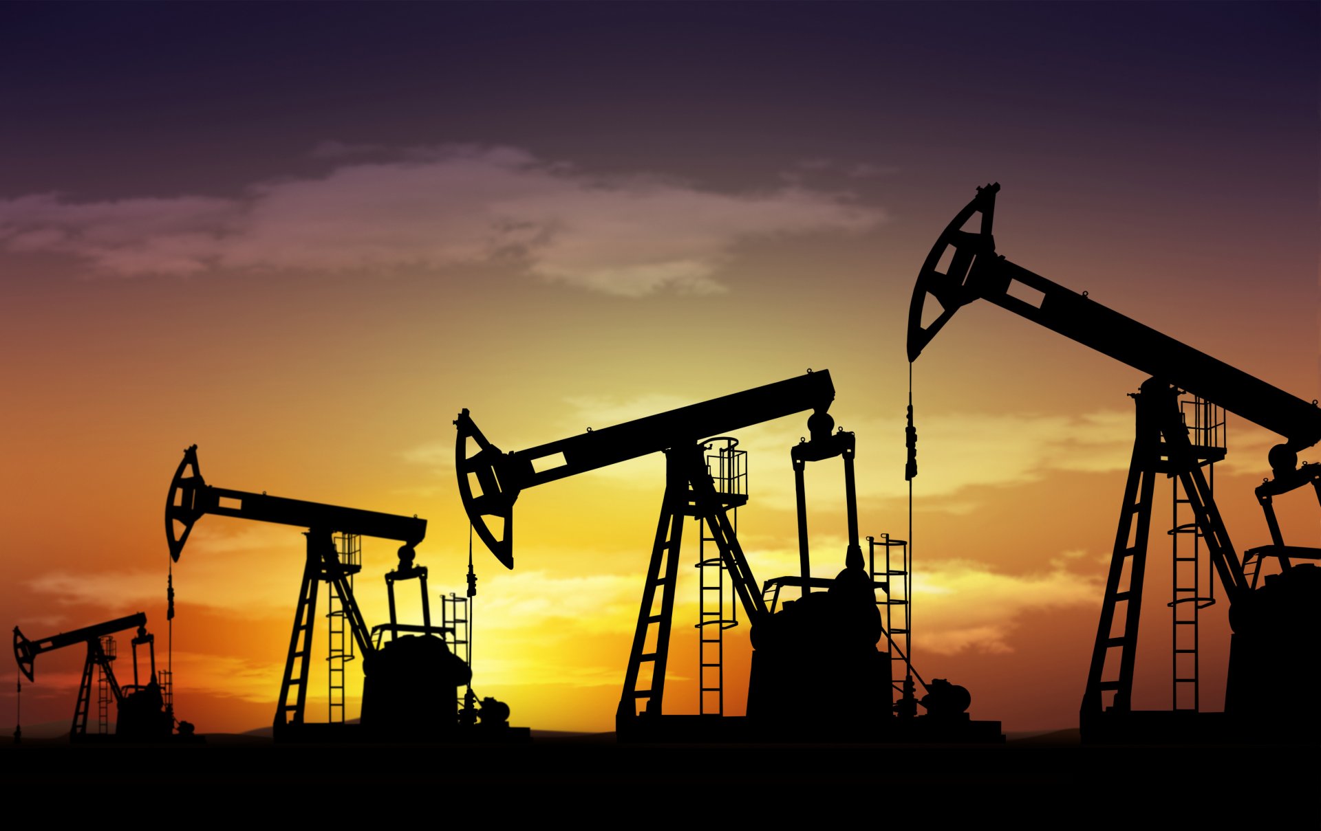 landscape oil industry oil industry silhouettes oil rigs rod oil pumps rocking chairs evening travel my planet wallpaper