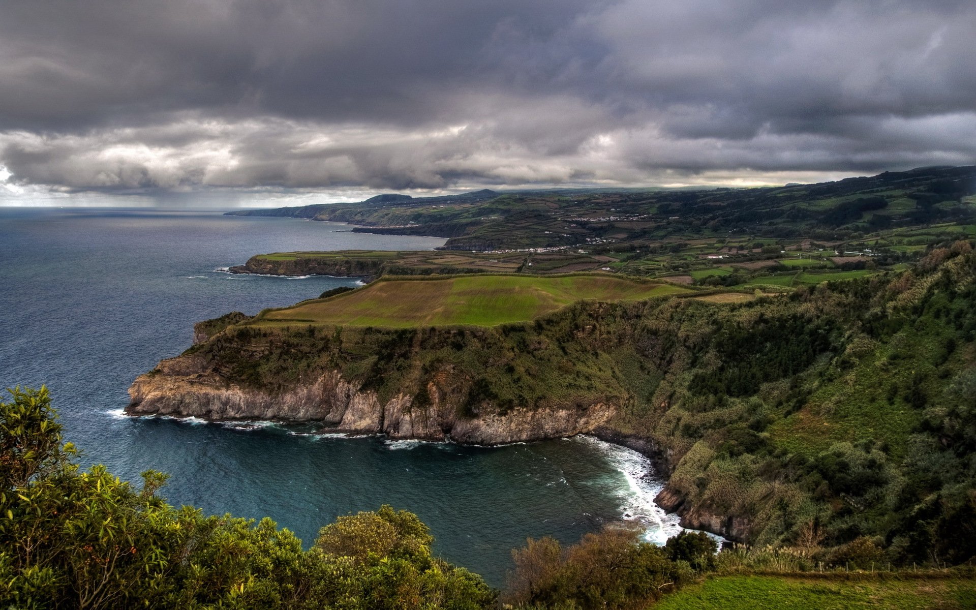 riva del mare costa portogallo san miguel - orizzonte cielo nuvole