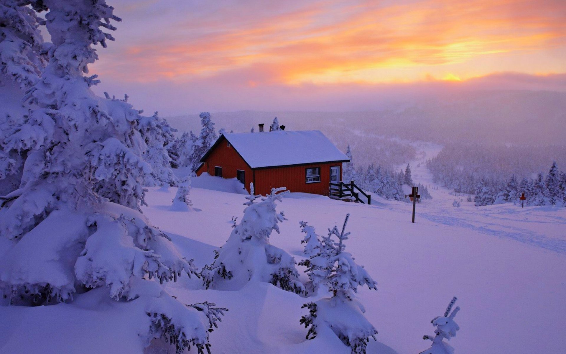 natur haus winter schnee himmel landschaft winter weiß cool schön sonnenuntergang