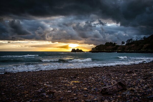 Cielo onde tramonto bellezze