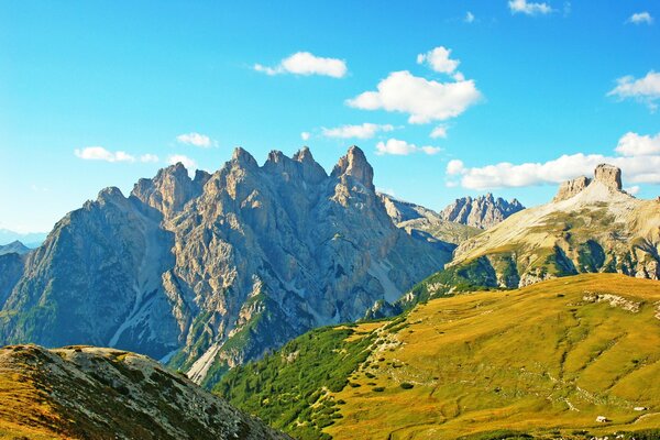 Italy. The Alps. Mountains and meadows
