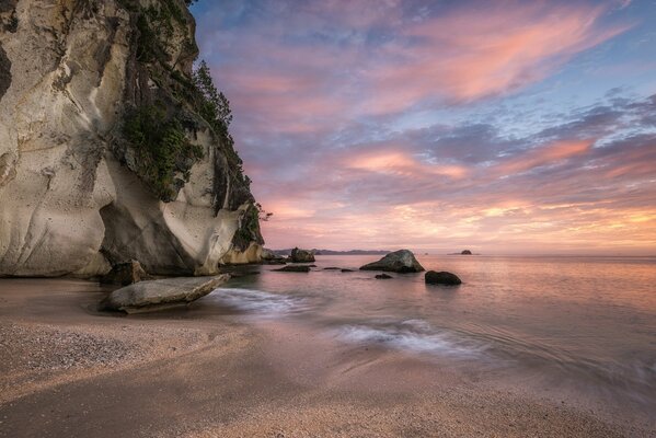 Beautiful view of the bay at sunset