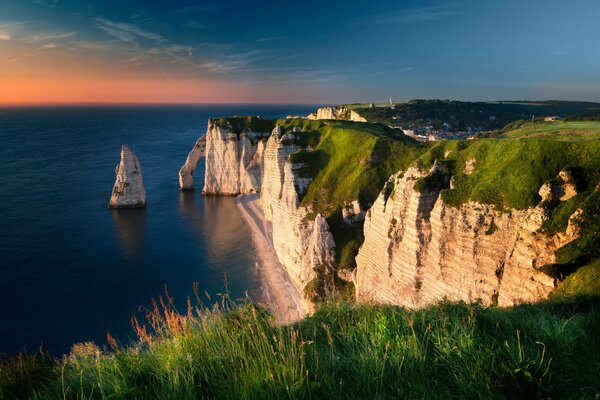 Summer morning on the French Strait