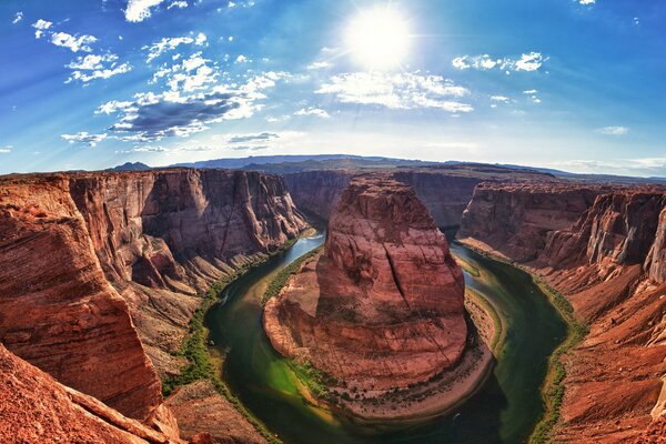 View of the Grand Canyon in Colorado in the morning