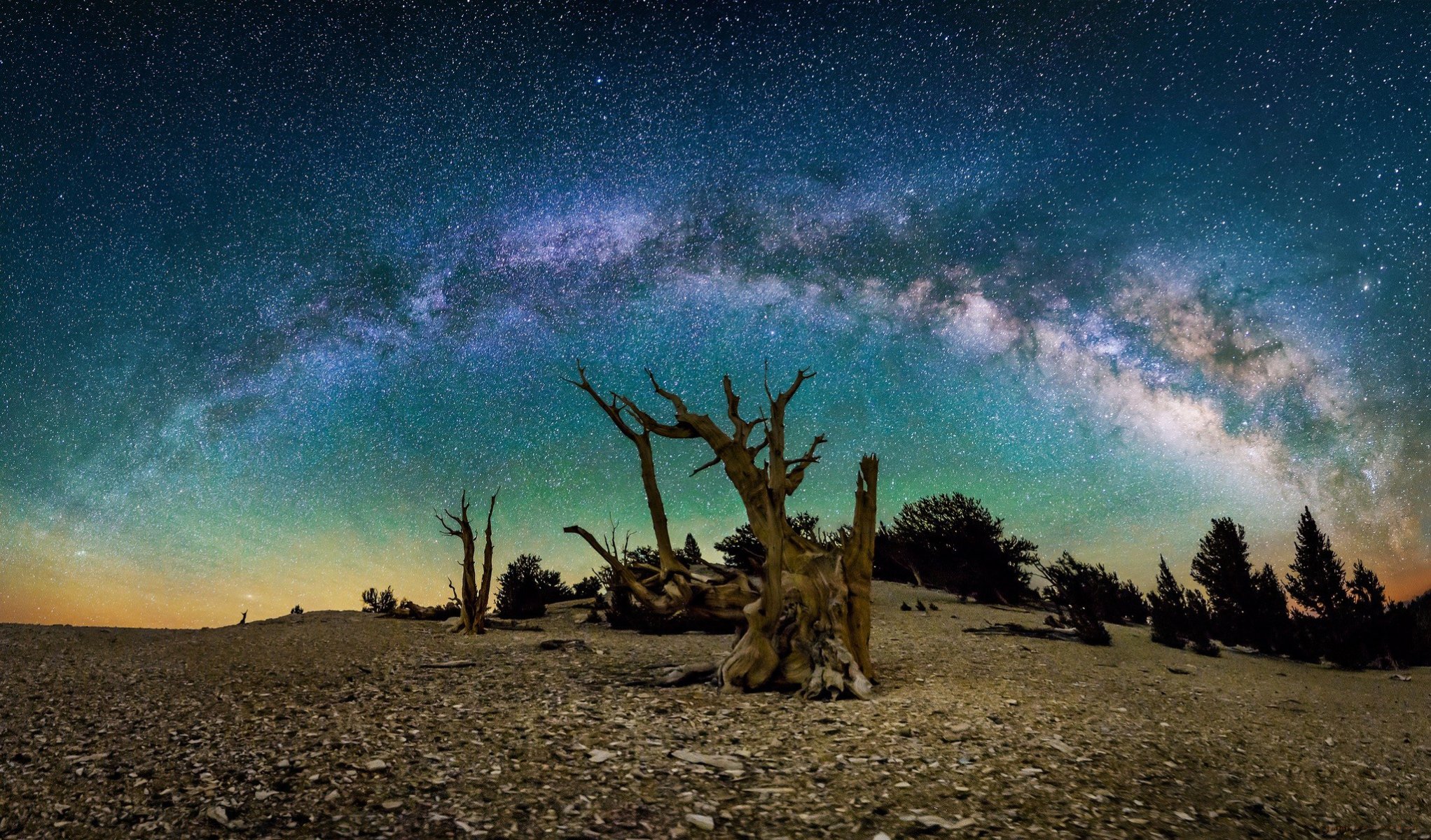 cielo galaxia vía láctea superficie rocas cáñamo madera flotante nudos ramas naturaleza