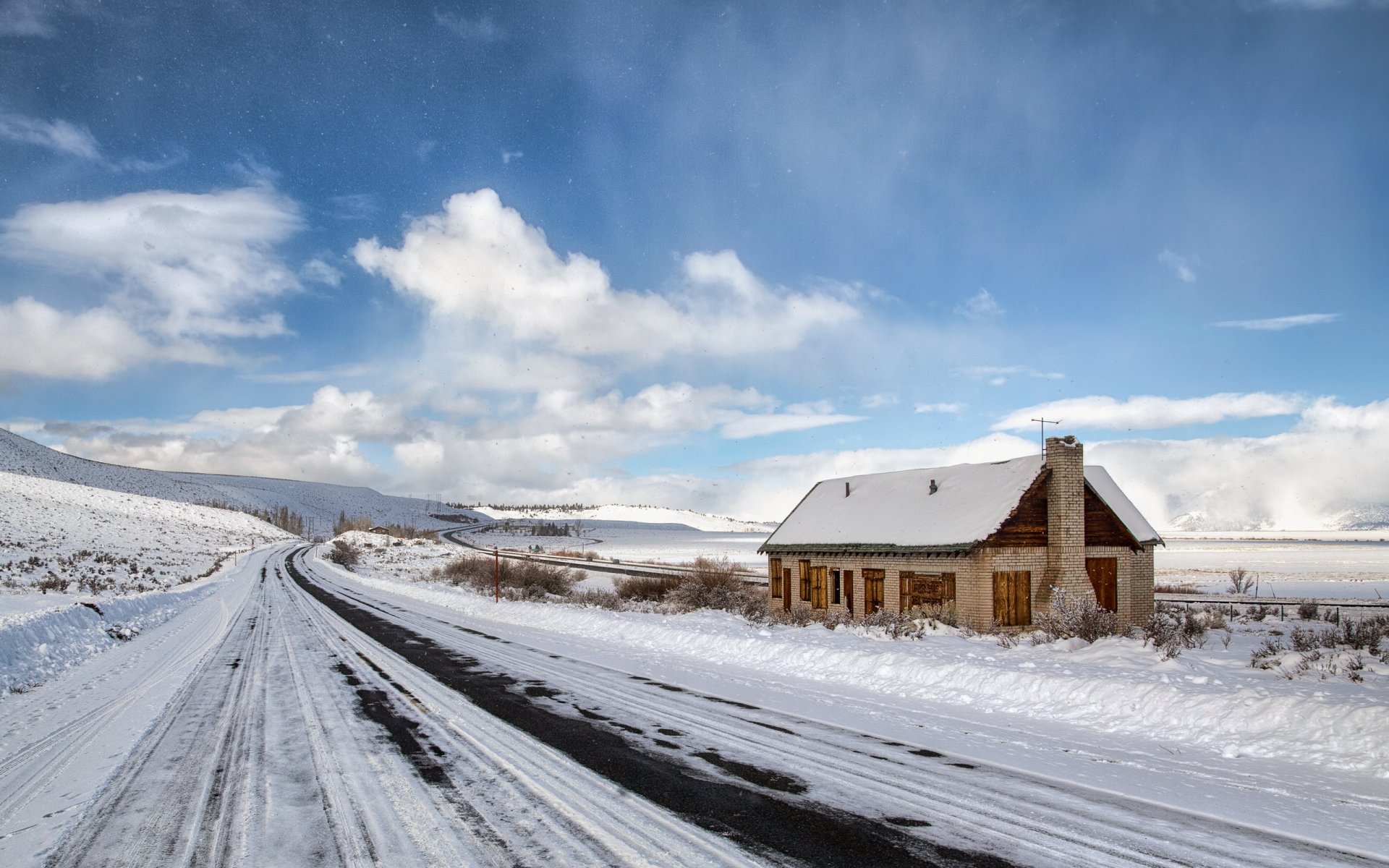 route maison hiver