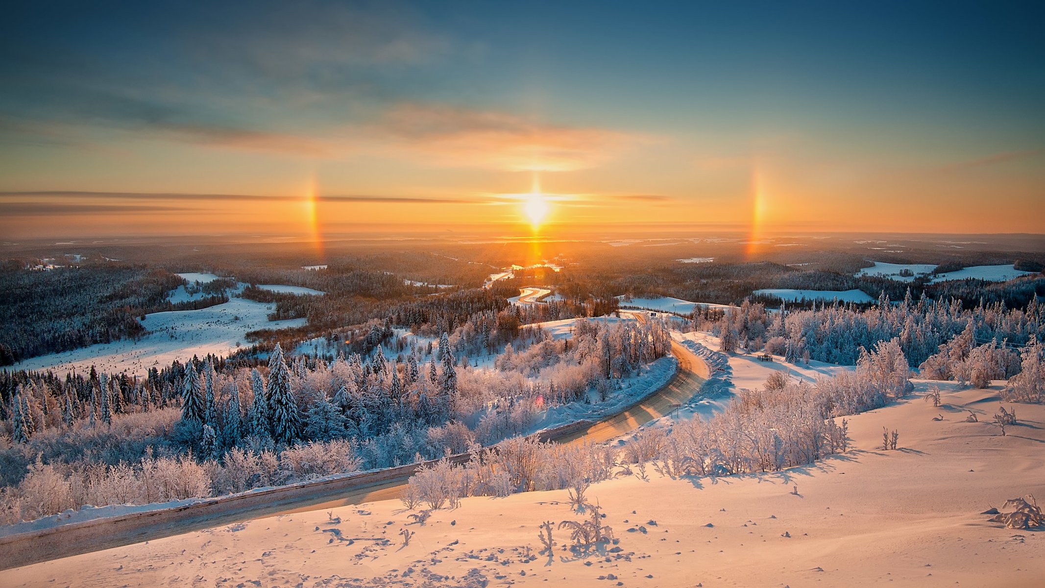 weihnachten halo weihnachten weißland ural winter sonne schnee frost weite ferne ausstrahlung schönheit vlad855 vladimir chuprikov