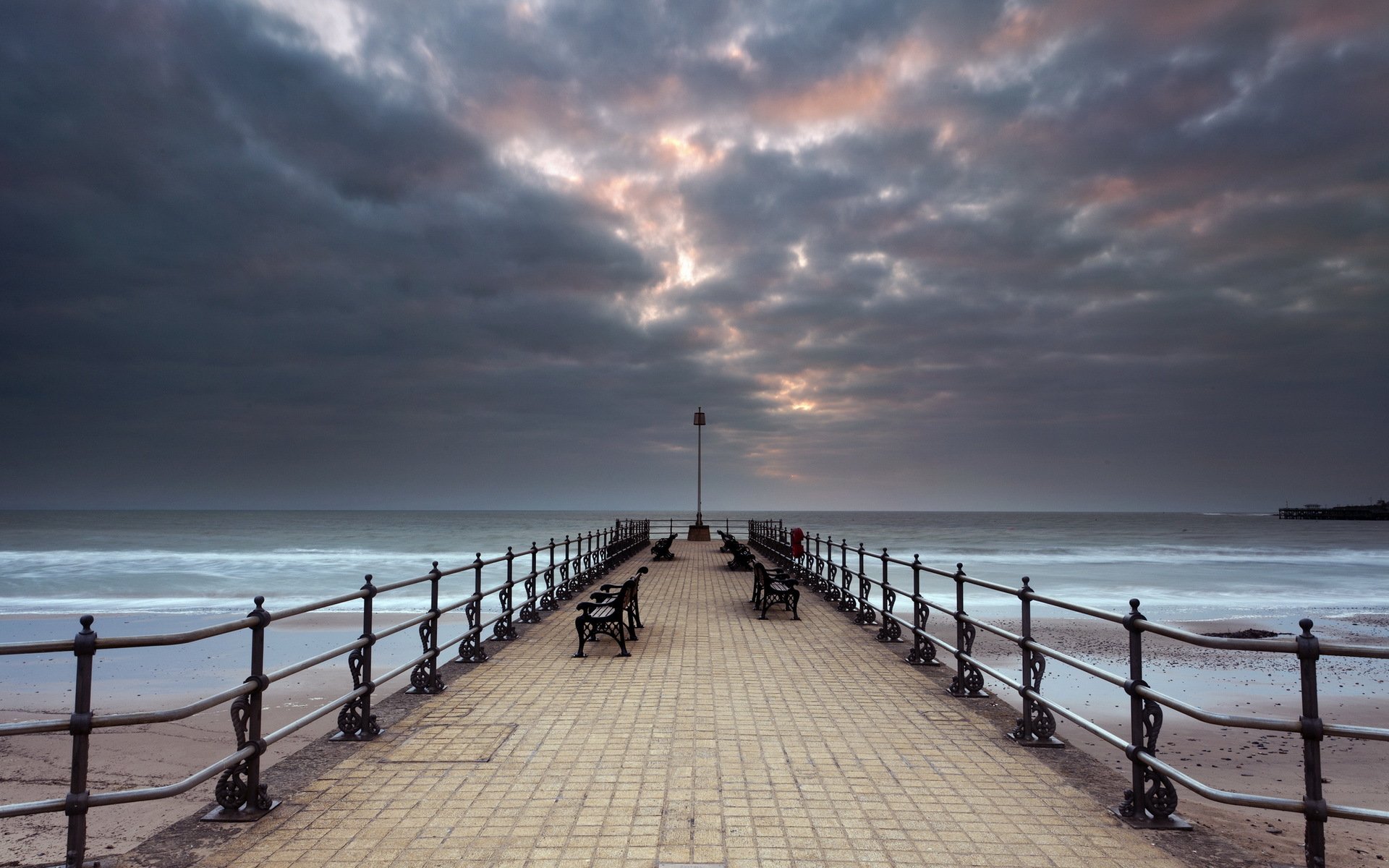 mer pont banc paysage