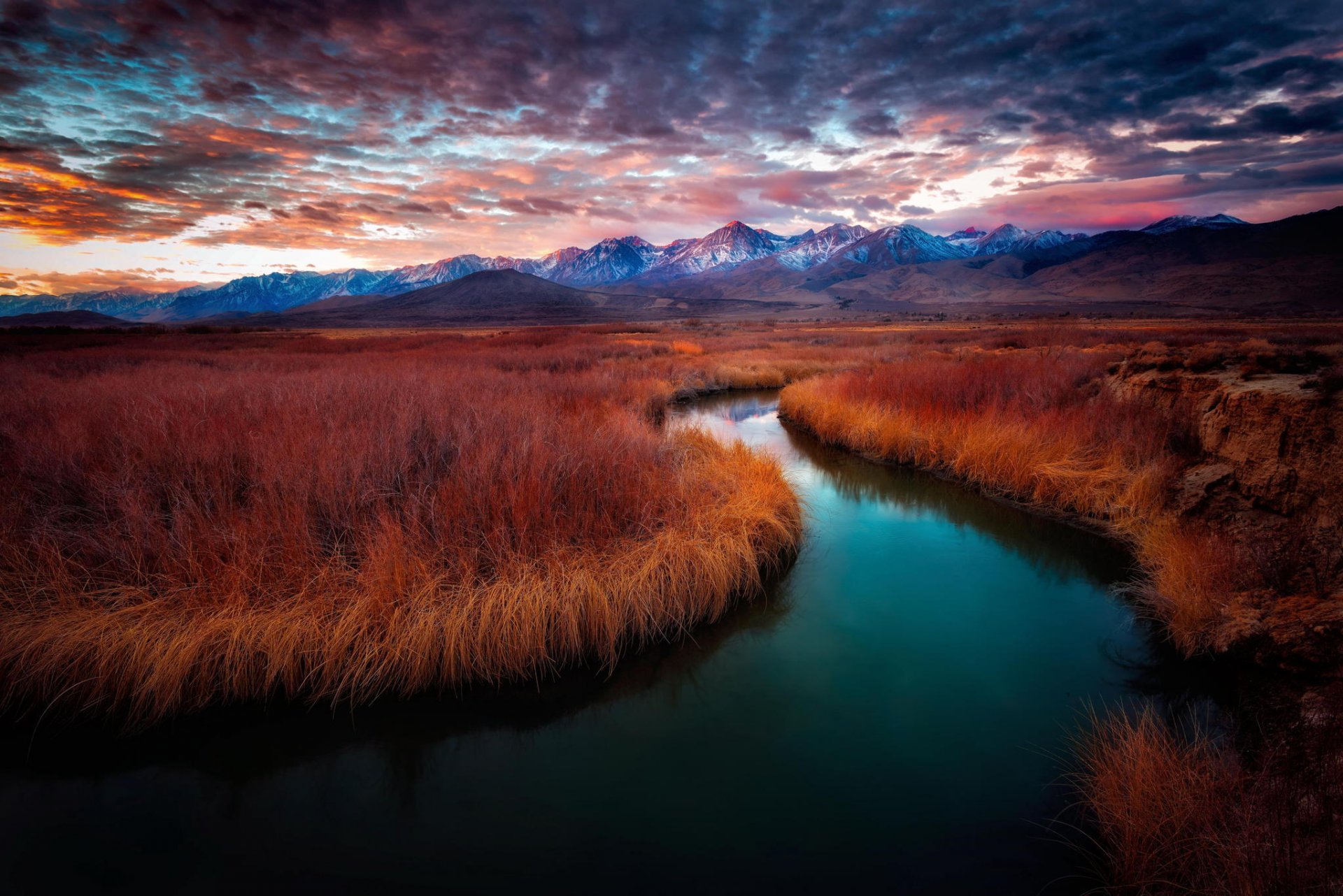 big pine kalifornia owens river owens river valley sierra eastern sierra mt whitney góry rzeka świt