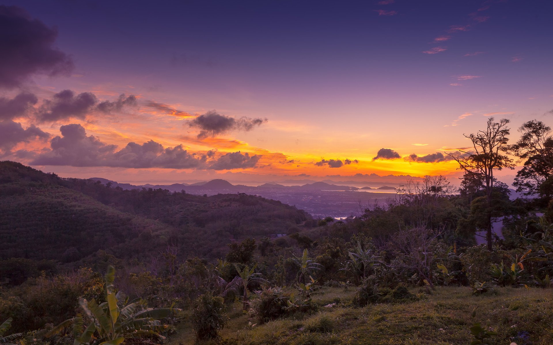 phuket wyspa tajlandia zachód słońca