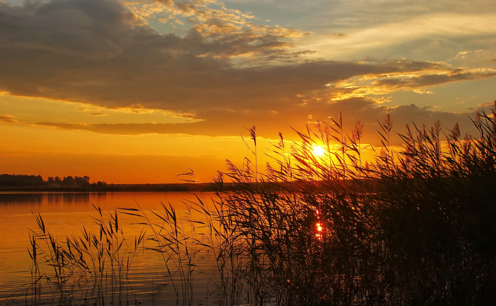 paysage rivière aube coucher de soleil ciel soleil nature photo