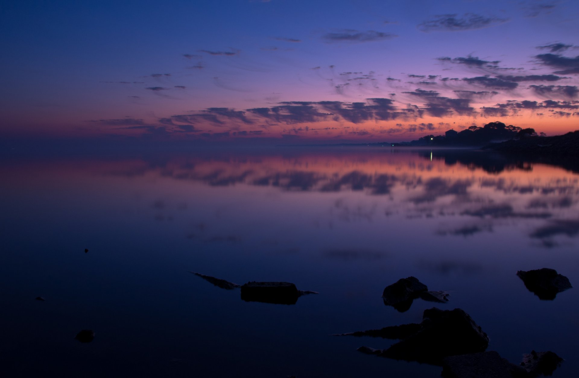 stati uniti alabama baia costa alba mattina cielo nuvole riflessione