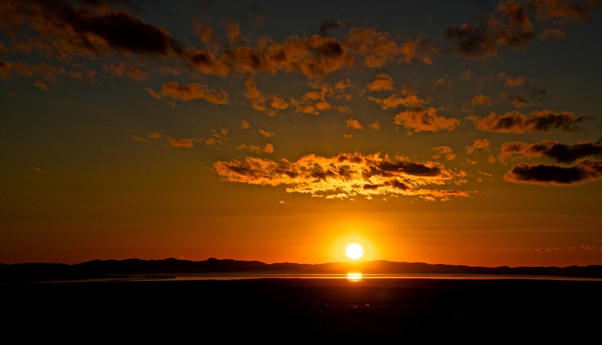 paisaje puesta de sol cielo nubes belleza