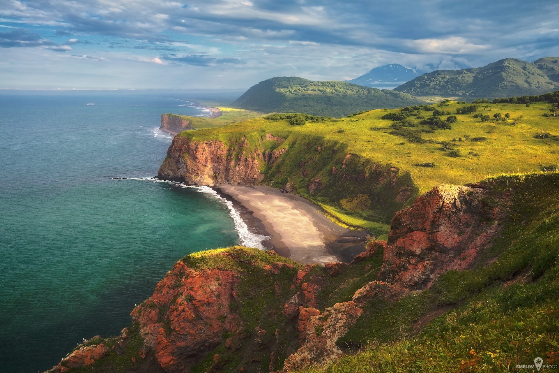 kamtschatka pazifik felsen berge strand