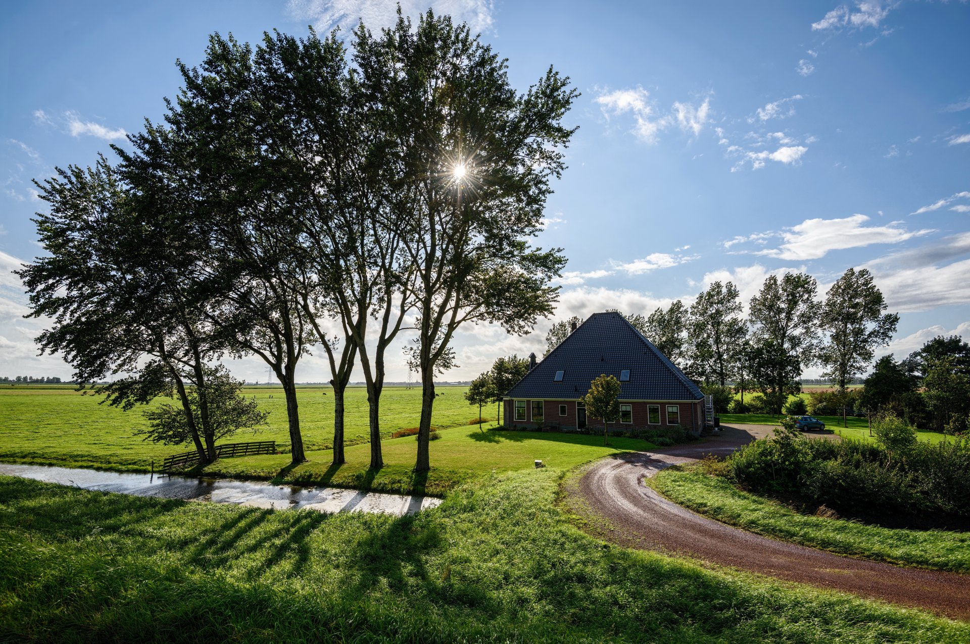 russia landscape road house the field sky ekaterinburg tree nature photo