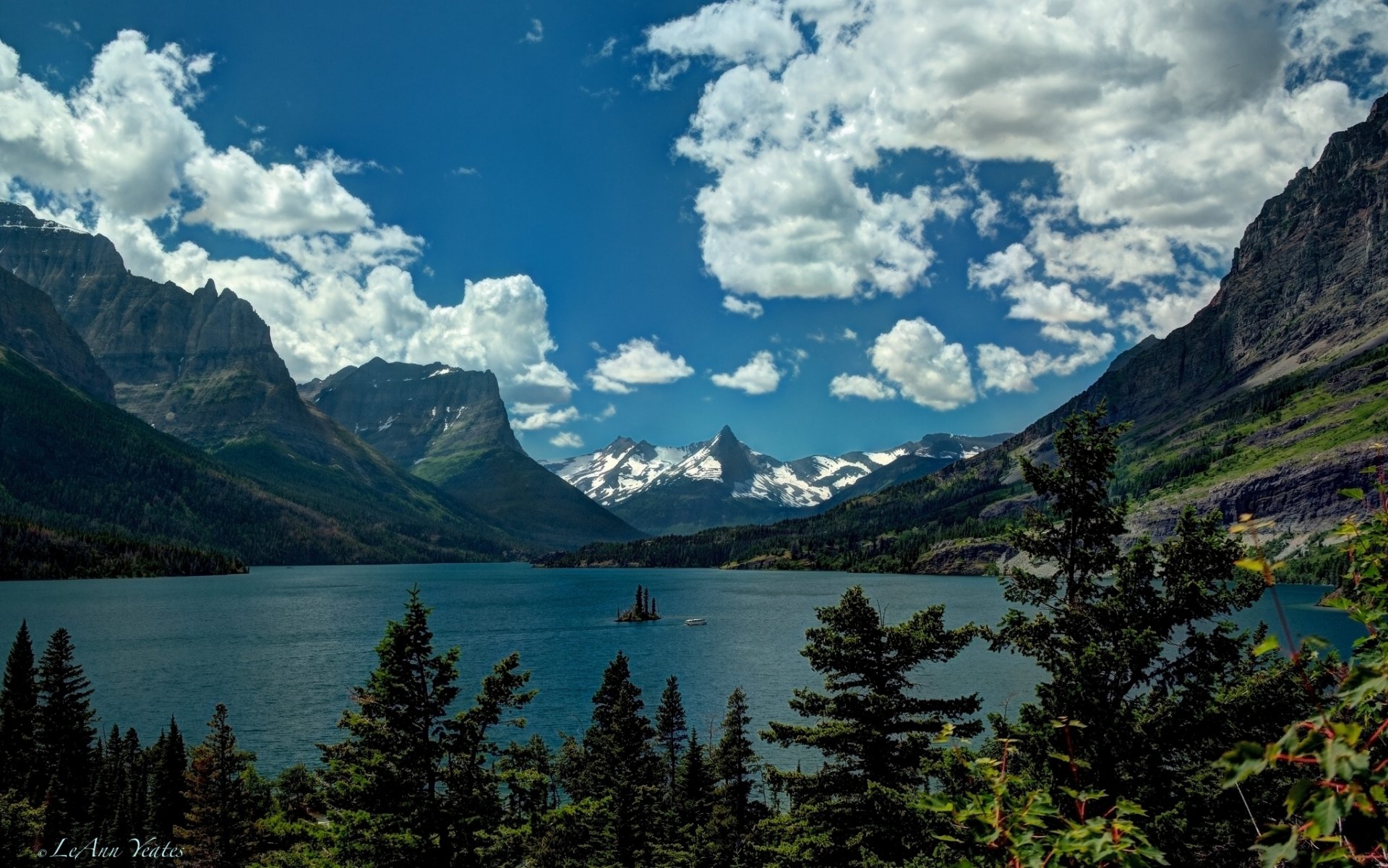 st mary lake parc national de glacier montana montagnes rocheuses glacier lac