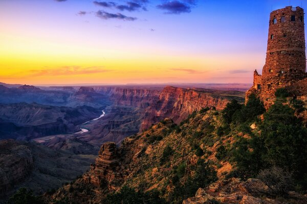 Torre di guardia nel Parco Nazionale del Grand Canyon