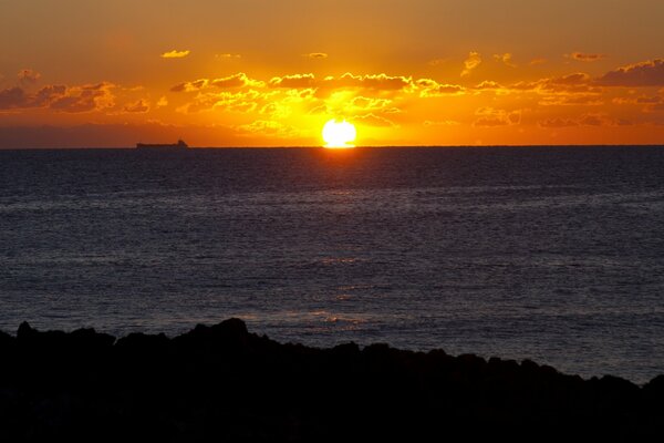 Sunrise on the east coast of Italy